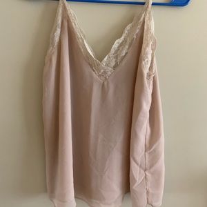Zara blush lace cami